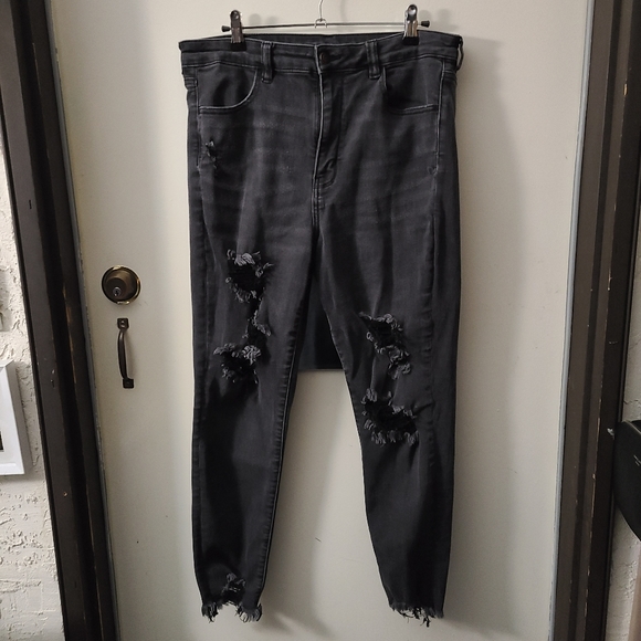 American Eagle Outfitters Denim - Black ripped skinny jeans